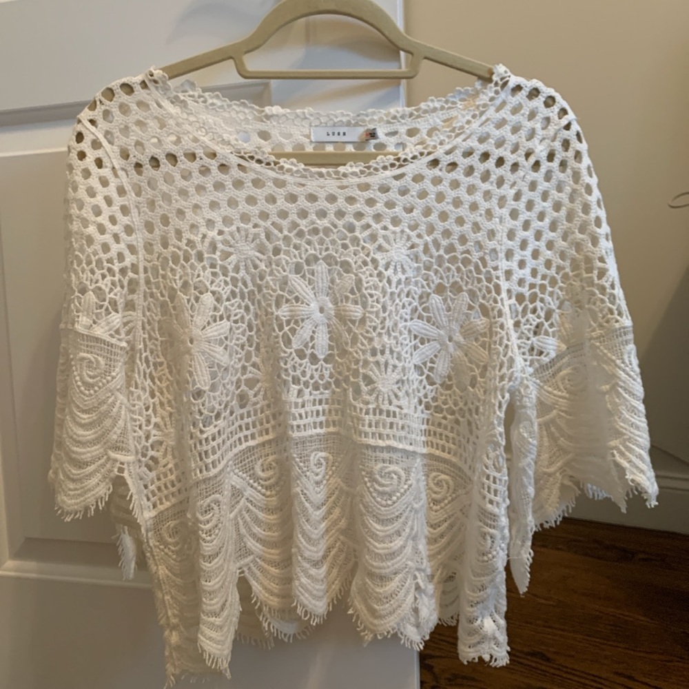 White Crochet top